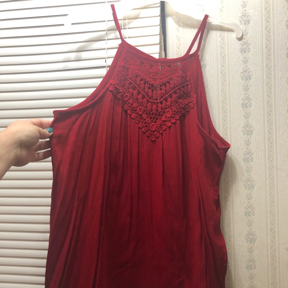 Red tank top
